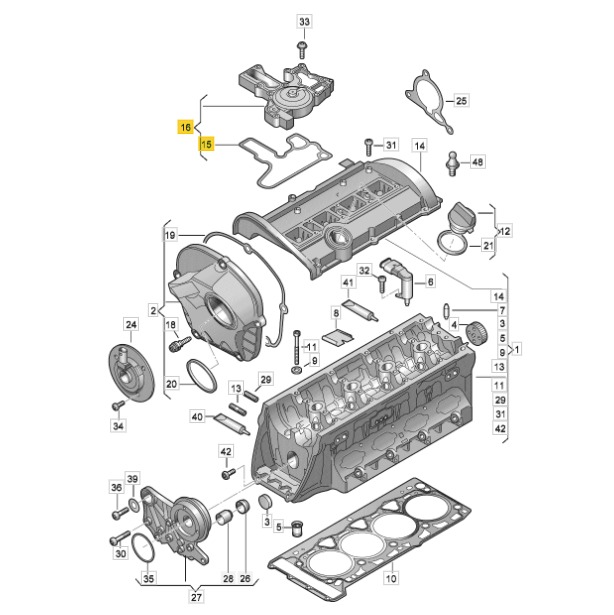 Olie Afscheider, Carter Ontluchtingsklep VAG 1.8TFSI, 2.0TFSI OEM
